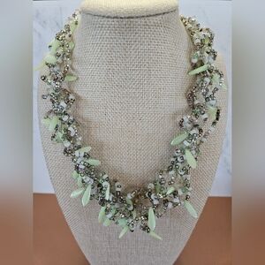 Elegant Hand Crafted Green Beaded Necklace